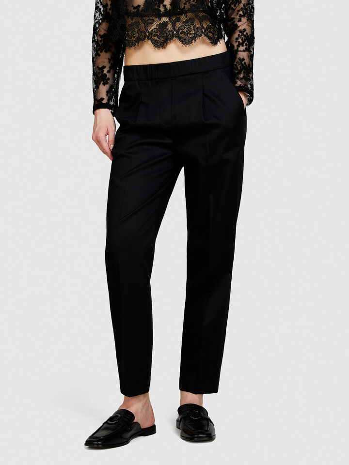 Solid color joggers - women's joggers - Black | Sisley image number 4